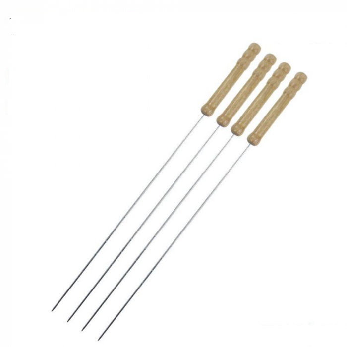 Set 4 tepuse pentru frigarui reutilizabile cu maner din lemn, Wooow, 38.5 cm [1]