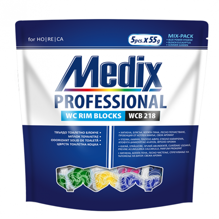 Set 5 odorizante de wc Medix Professional cu parfum de lavanda si punga cu zip pentru pastrarea prospetimii (5 x 55g) [1]