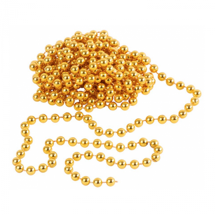 Set 50 globuri si ghirlanda si varf pentru bradul de Craciun, auriu, diametru 4-5 cm, MagicHome [4]