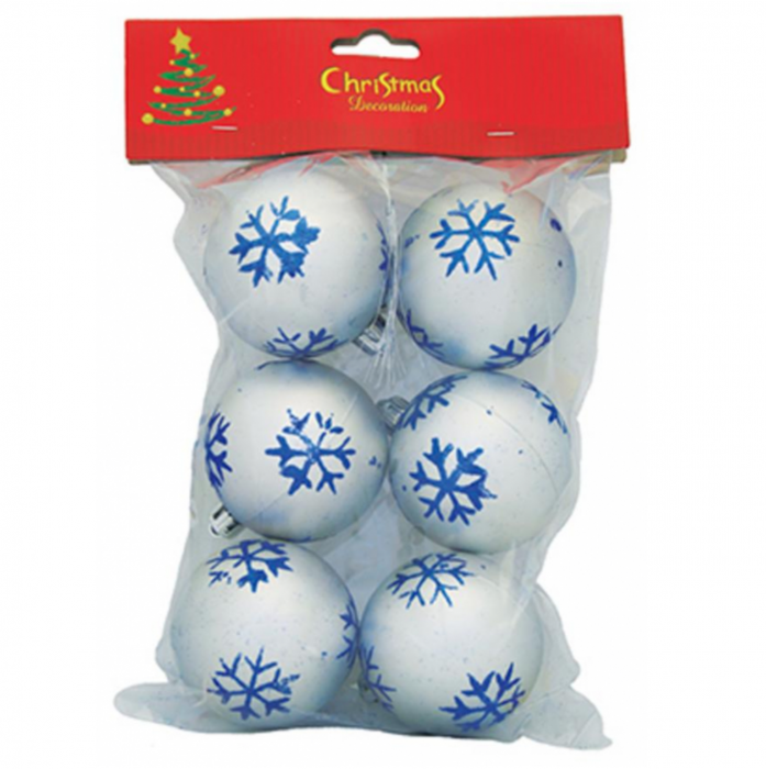 Set 6 globuri cu tema fulg de nea pentru bradul de Craciun, 6 pcs, MagicHome [1]