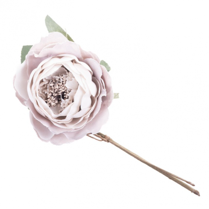Set 6 trandafiri roz decorativi pentru bradul de craciun, diametru floare 11 cm, lungime 22 cm, MagicHome [1]