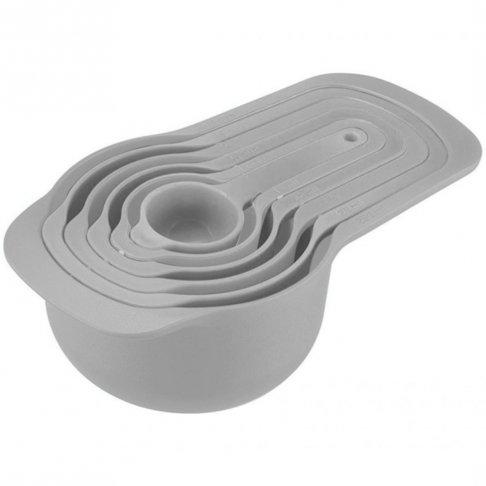 Set 6 ustensile masurare din plastic, Quttin, dimensiuni diferite, gri [2]