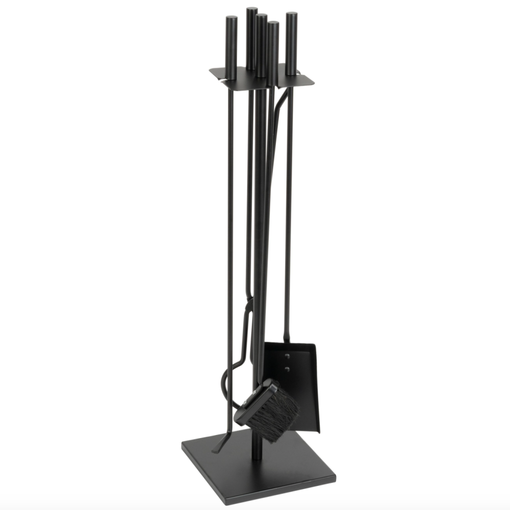 Set accesorii șemineu Strend Pro, 5 piese, negru, 81 cm [1]
