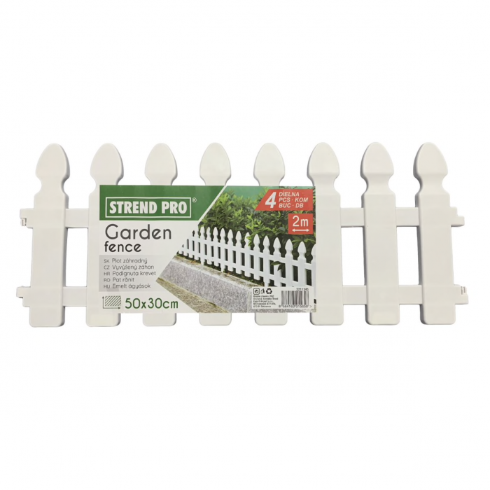 Set gard pentru gradina Strend Pro F7052, 4 buc, Lungime totala 2m, alb [3]