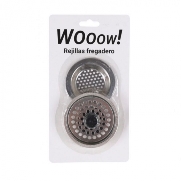 Set sita cu dop si sita fara dop pentru chiuveta, diametru 8 cm, WoooW [2]