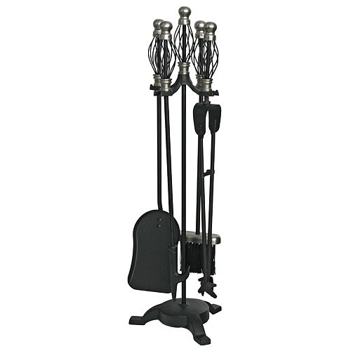 Set stativ 5 unelte pentru semineu, Strend Pro FT23SB, 66 cm, placat cu nichel [1]