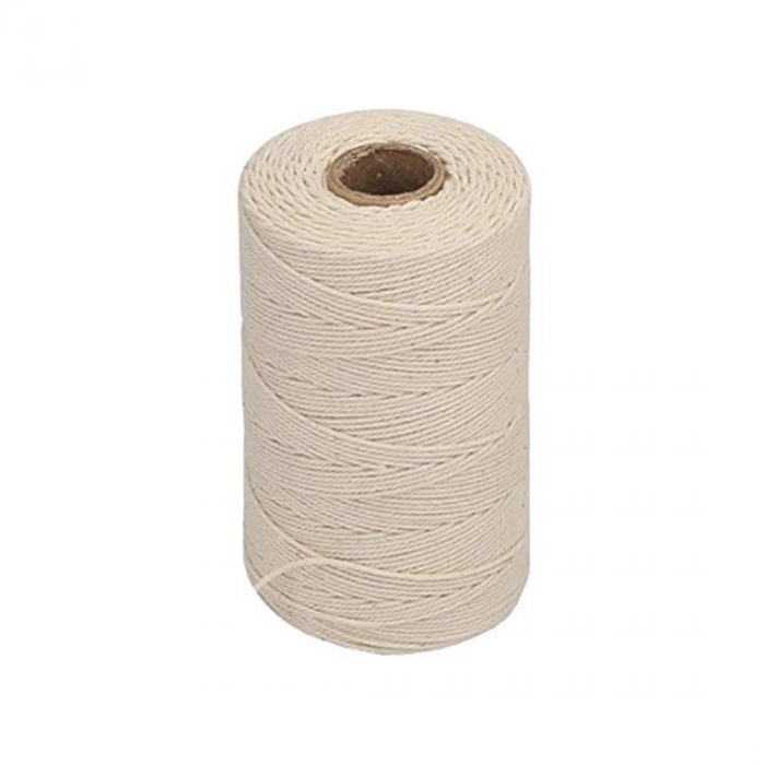 Sfoară alimentară din bumbac pentru cârnați și mezeluri, 100 g, 285 m, cerată [1]