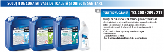 Solutie pentru curatarea vasului de wc, parfum ocean, 5 litrii, Medix Professional [2]