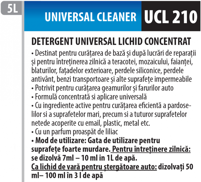 Solutie pentru curatare universala cu miros de liliac, 5L, Medix Professional [2]