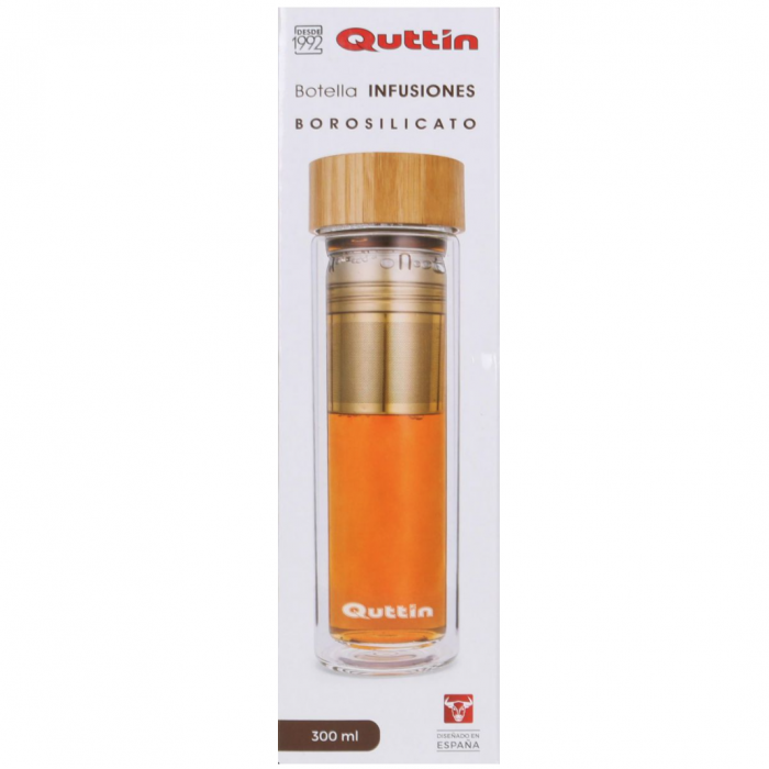 Sticla cu infuzor de ceai si fructe Quttin, sticla borosilicata, 300 ml [2]