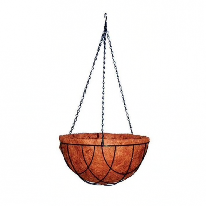 ghiveci pentru flori din cocos si metal Strend Pro Coco H, 35x35x17cm [1]
