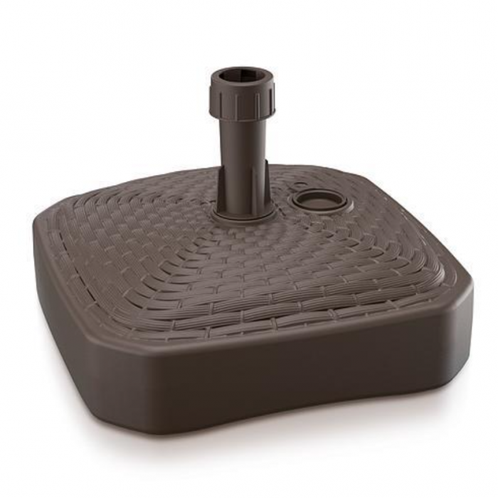 Suport pentru umbrela Strend Pro MPKR, PVC, maro, 10-26 mm, 12 litri, 390x390x130 mm [1]