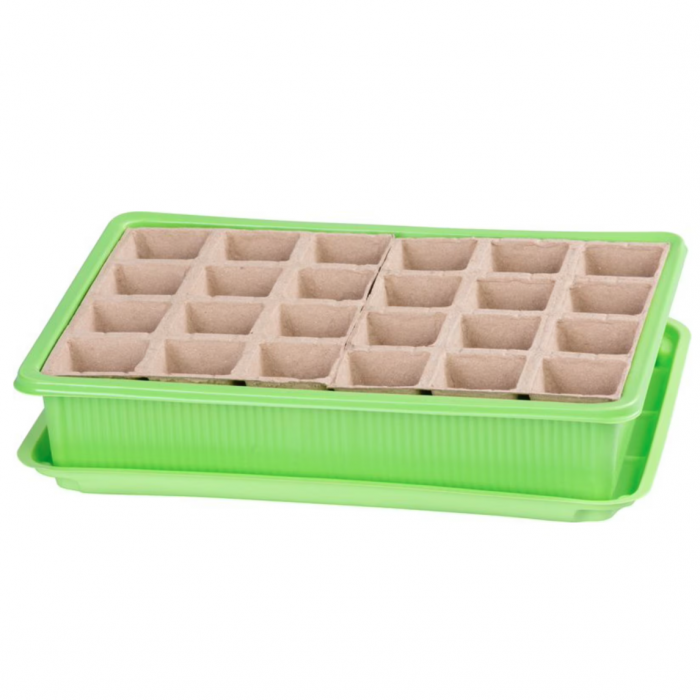 Tavă pentru răsaduri cu capac Strend Pro, 24 alveole, 27.5×20.5×7 cm [2]