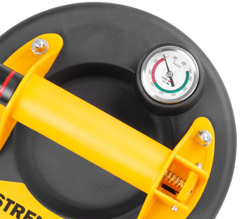 Ventuza pentru transport si montat parbrize, geamuri, placi marmura, granit, Strend Pro, cu manometru, 1 brat, max 120 kg, 20 cm [5]