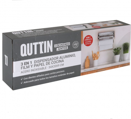 Dispenser dublu din aluminiu de perete pentru prosop hartie si folie aluminiu [2]