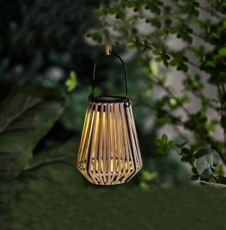 Lampa solara de gradina din ratan, lumina calda, 12x12x14 cm, Strend Pro [1]