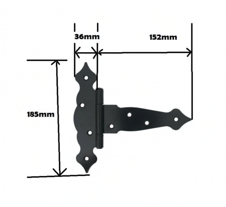 Balama de exterior pentru porti, Strend Pro MH025502, lungime 152 mm [1]