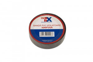 Banda izolatoare PVC ignifuga 19 mm x 20 M negru sau alb [0]