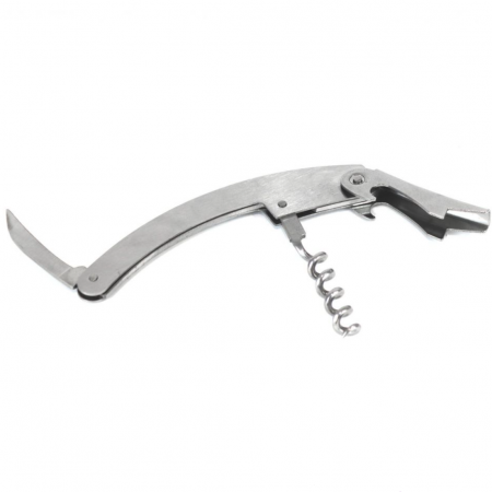 camping - Briceag cu 3 functii, cutit, desfacator de sticle si tirbuson, Wooow, metal, 11x2.2cm