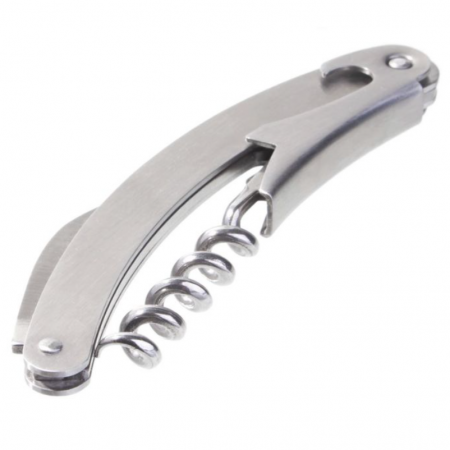 Briceag cu 3 functii, cutit, desfacator de sticle si tirbuson, Wooow, metal, 11x2.2cm [2]
