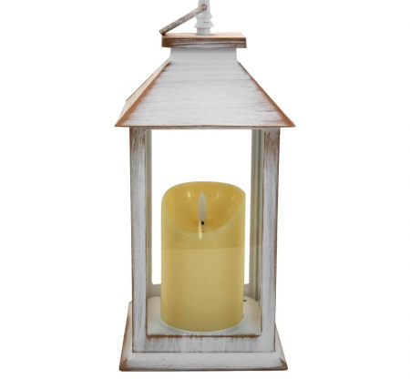 Felinar decorativ, LED, alb, 3xAAA, 14x14x33 cm [1]