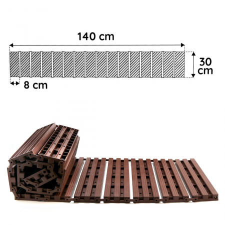Poteca de gradina, polipropilena, 30x8.5 cm, 140 cm [4]