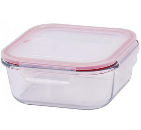 Caserola cu capac etans Strend Pro MagicHome BSG1, 1100 ml, 18x18x7 cm, sticla borosilicata, patrata [0]