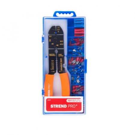 Cleste de sertizat, dezizolat si taiat cu 100 de accesorii, Strend Pro [0]