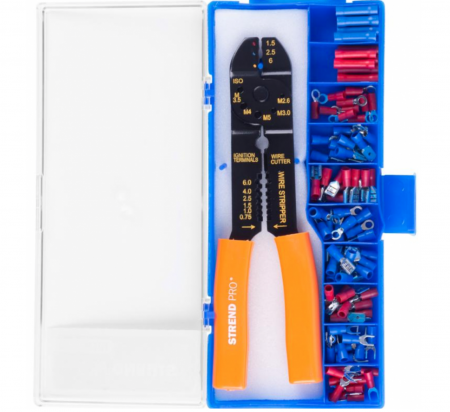 Cleste de sertizat, dezizolat si taiat cu 100 de accesorii, Strend Pro [1]