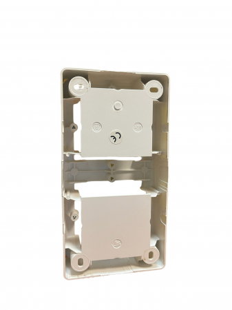 Carcasa pentru 2 prize, montaj aparent, 15x8x3 cm, gama Mega Clasic, KONTAKT SIMON [1]