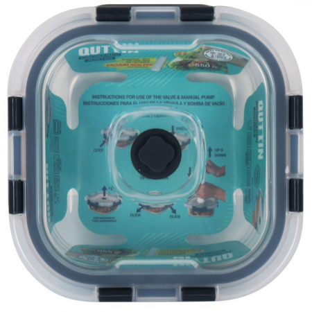 Caserola cu capac etans, capacitate 550 ml, 14.5x14.5x6.5 cm, Quttin [2]