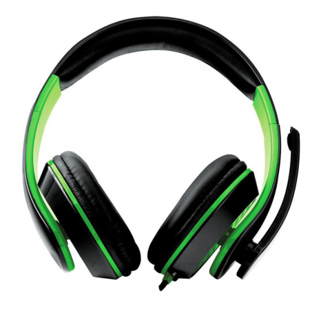 Casti audio de gaming Esperanza Condor XY909 , Microfon incorporat, Tehnologie cu fir , Sunet stereo, Semnal zgomot 105 db , Supraariculare, Cablu de 2 m , Negru/Verde [3]
