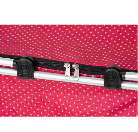Cos pentru cumparaturi, model buline, rosu, max 5 kg, 47x28x25 cm, Jela [5]