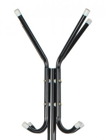 Cuier pentru hol, Ruhhy, tip pom, 3 nivele, 12 agatatori, metal, negru, 175cm, negru [3]