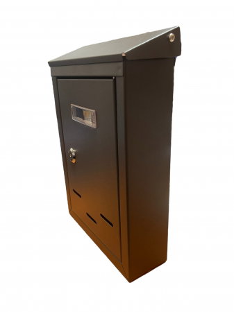 Cutie postala din otel galvanizat cu deschidere frontala, negru, 18x6x26cm [1]