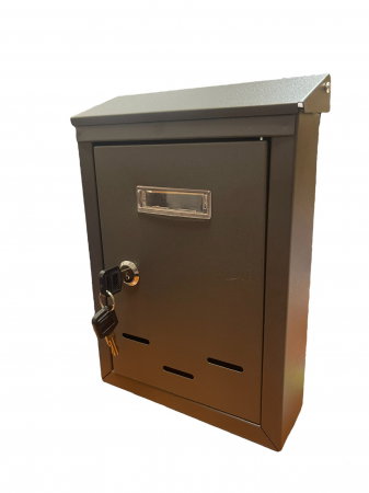 Cutie postala din otel galvanizat cu deschidere frontala, negru, 18x6x26cm [4]