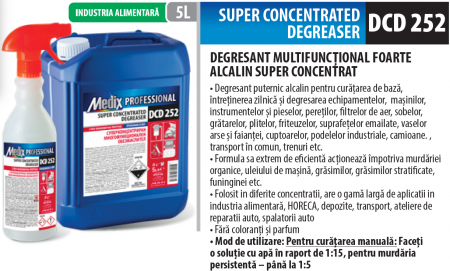 Degresant super concentrat, foarte alcalin, pentru utilizare profesională, 5 litrii, Medix Professional [2]