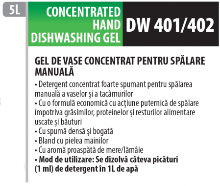 Detergent de vase concentrat cu parfum de lamaie pentru spălatul manual al veselei cu ingredient antibacterian, 5 litrii, Medix Professional [1]