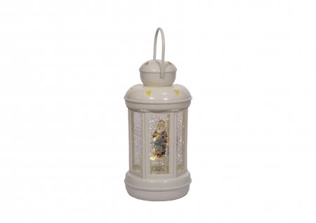 Felinar led cu Mos Craciun, decorativ, de Craciun, alb, 3xAAA, plastic, 10x10x25 cm, MagicHome [3]