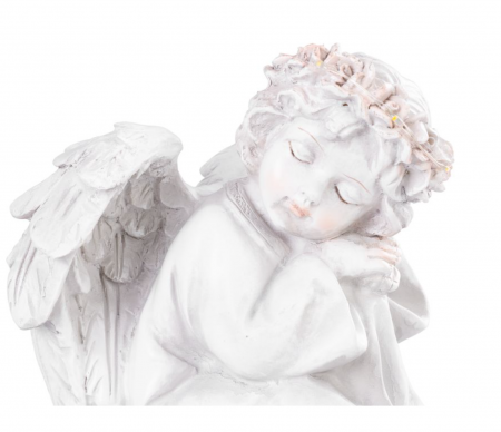 Figurina decorativa cu led MagicHome in forma de ingeras din polirasina, 15 x 15 x 14.5 cm [2]