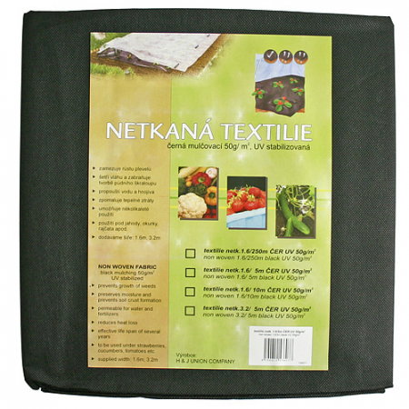 Gradina - Folie antiburuieni, textila, neagra, 1.6x10 m, 50 g/m2