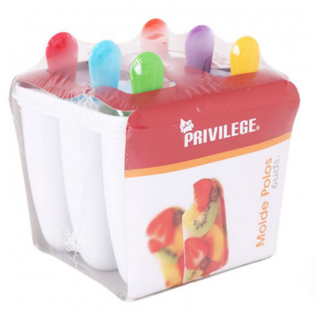 Forma pentru 6 inghetate pe bat, Privilege, alb/multicolor, 12x12x12 cm [1]