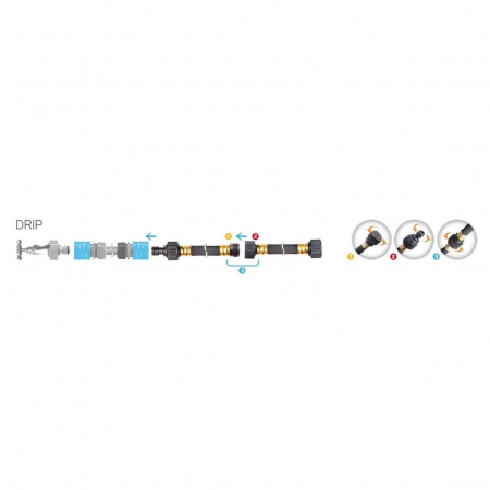 Furtun de gradina cu picurare, Drip 1/2' 15m [1]