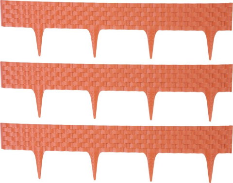 Panouri si elemente gard - Gard pentru gradina din plastic flexibil, set 3 buc, 800x100/200 mm, 2.40 m
