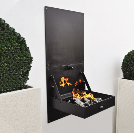 Gratar cu fixare pe perete si protectie anti-foc, IBBQ, 58,5 x 57 x 114 cm, Tuozi [1]