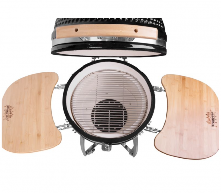Gratar de gradina ceramic Kamado Egg negru,130x73x122 cm [3]