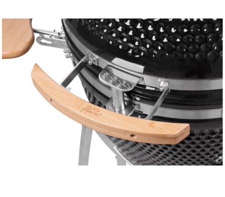 Gratar de gradina ceramic Kamado Egg negru,130x73x122 cm [8]