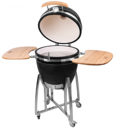 Gratar de gradina ceramic Kamado Egg negru,130x73x122 cm [2]