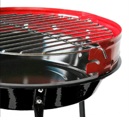 Gratar fix cu 3 picioarepe carbuni, grill reglabil si protectie anti vant, Algon, 42x35x45cm [1]
