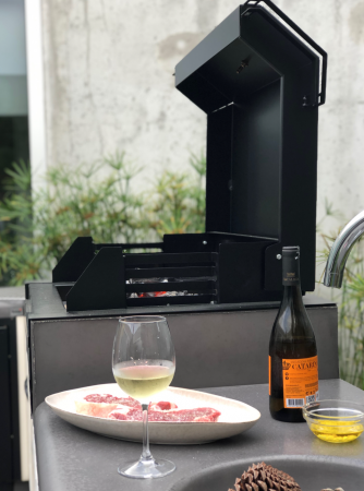 Gratar pentru gradina, Kitaway Grill Otte din beton, 110 × 47 × 192 cm [3]